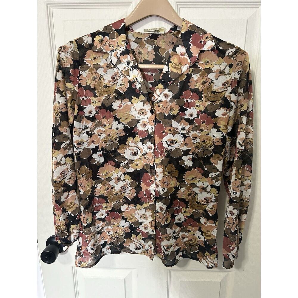 Frank-Lee Of California Size 13/14 Style 01-318 Floral Vintage 100% Polyester